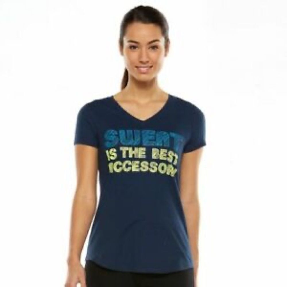 Tek Gear Essential Short Sleeve Graphic Tee Sz Med